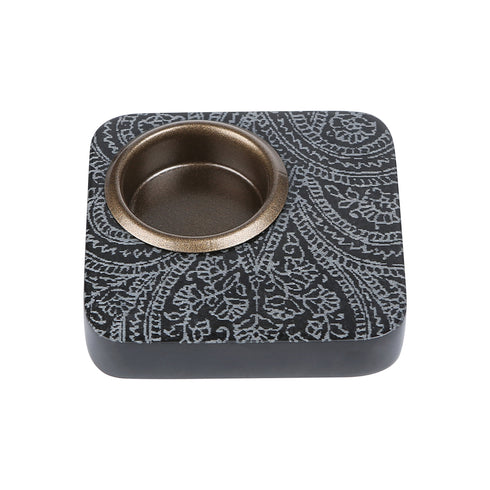 Hand Engraved Stone Tea Light Holder